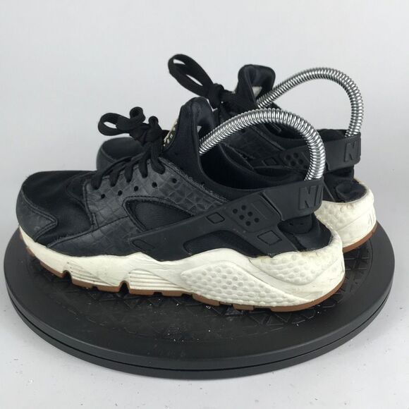 Nike Air Huarache Run Black/White/Gum Running Shoes 3020450-104 Women’s Size 6.5 - Picture 7 of 12